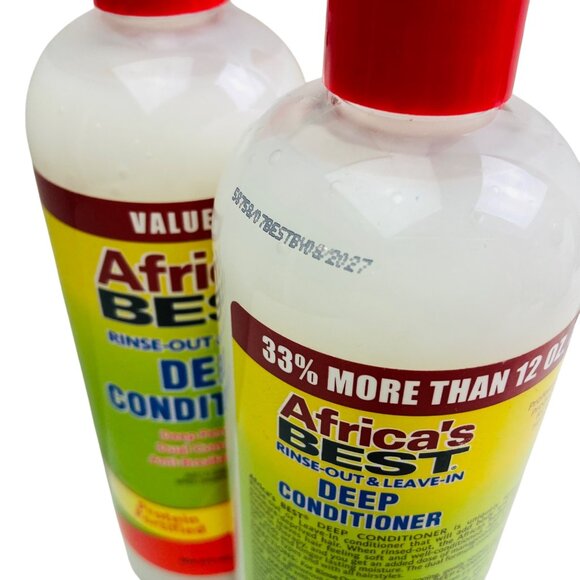 3 Pack Africa's Best Deep Conditioner Rinse-Out & Leave-In Value Size 16 Oz - Picture 3 of 3